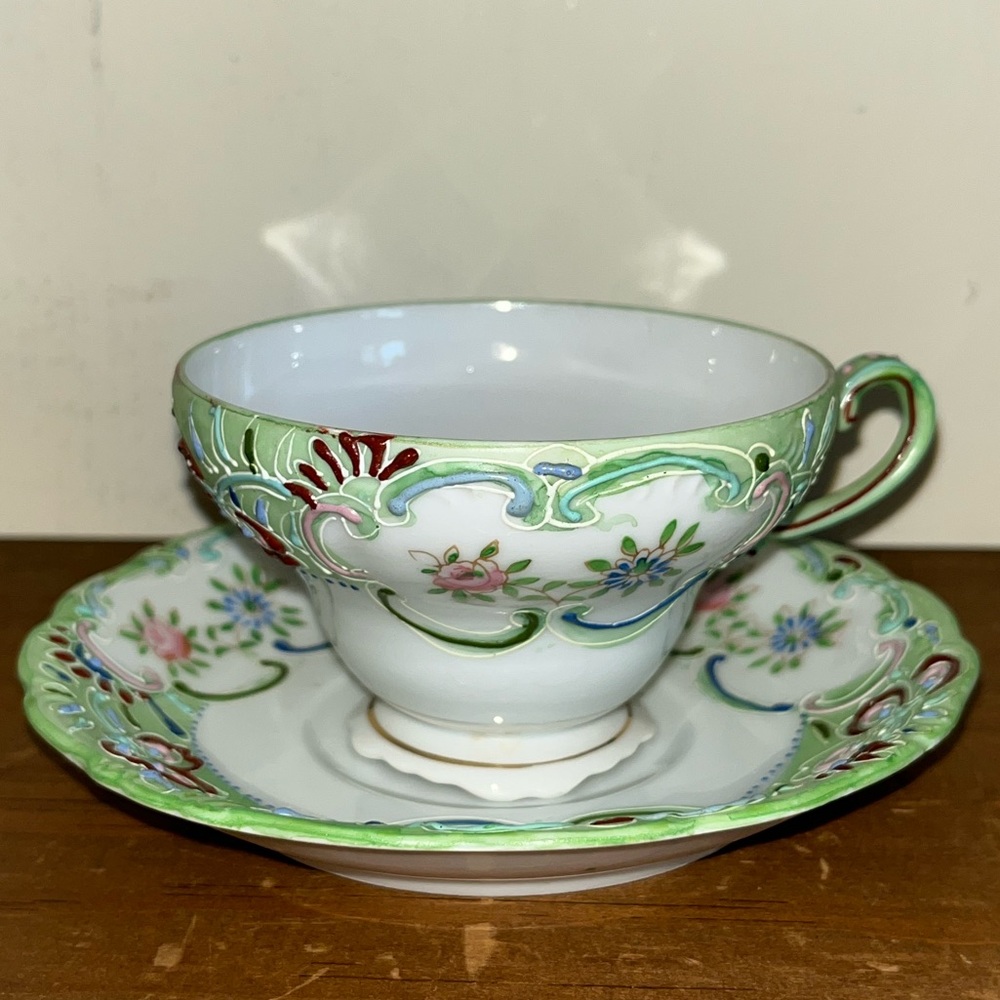 Merit Japan Teacup and Saucer Vintage Teacup Collectible Cup and Saucer
